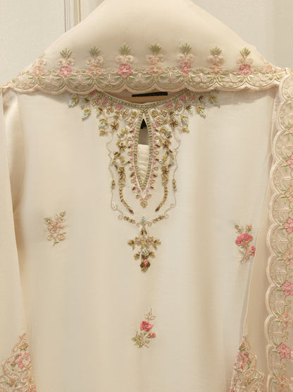 3 Piece- Pure Shisha Silk Embroidered Suit S115086