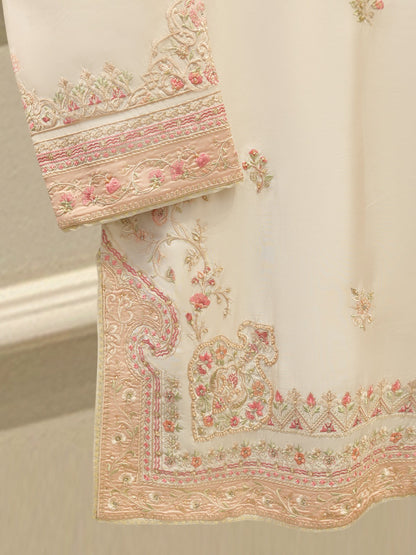 3 Piece- Pure Shisha Silk Embroidered Suit S115086
