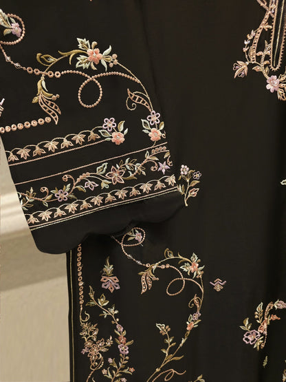 3 Piece- Pure Shisha Silk Embroidered Suit S115087
