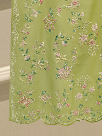 3 Piece - Pure Khaddi Silk Embroidered Suit S115092