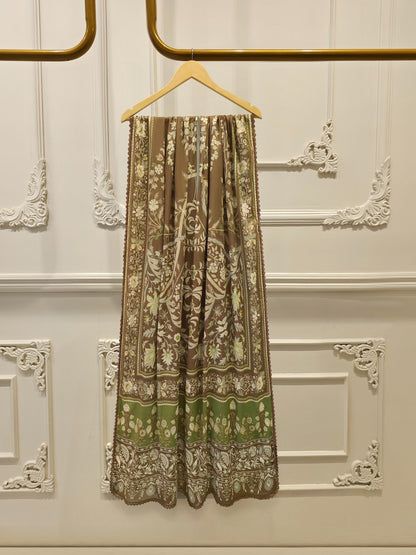 2 Piece -Digital Printed Embroidered Cambric Suit