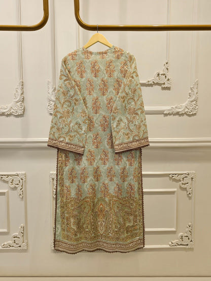2 Piece -Digital Printed Embroidered Cambric Suit