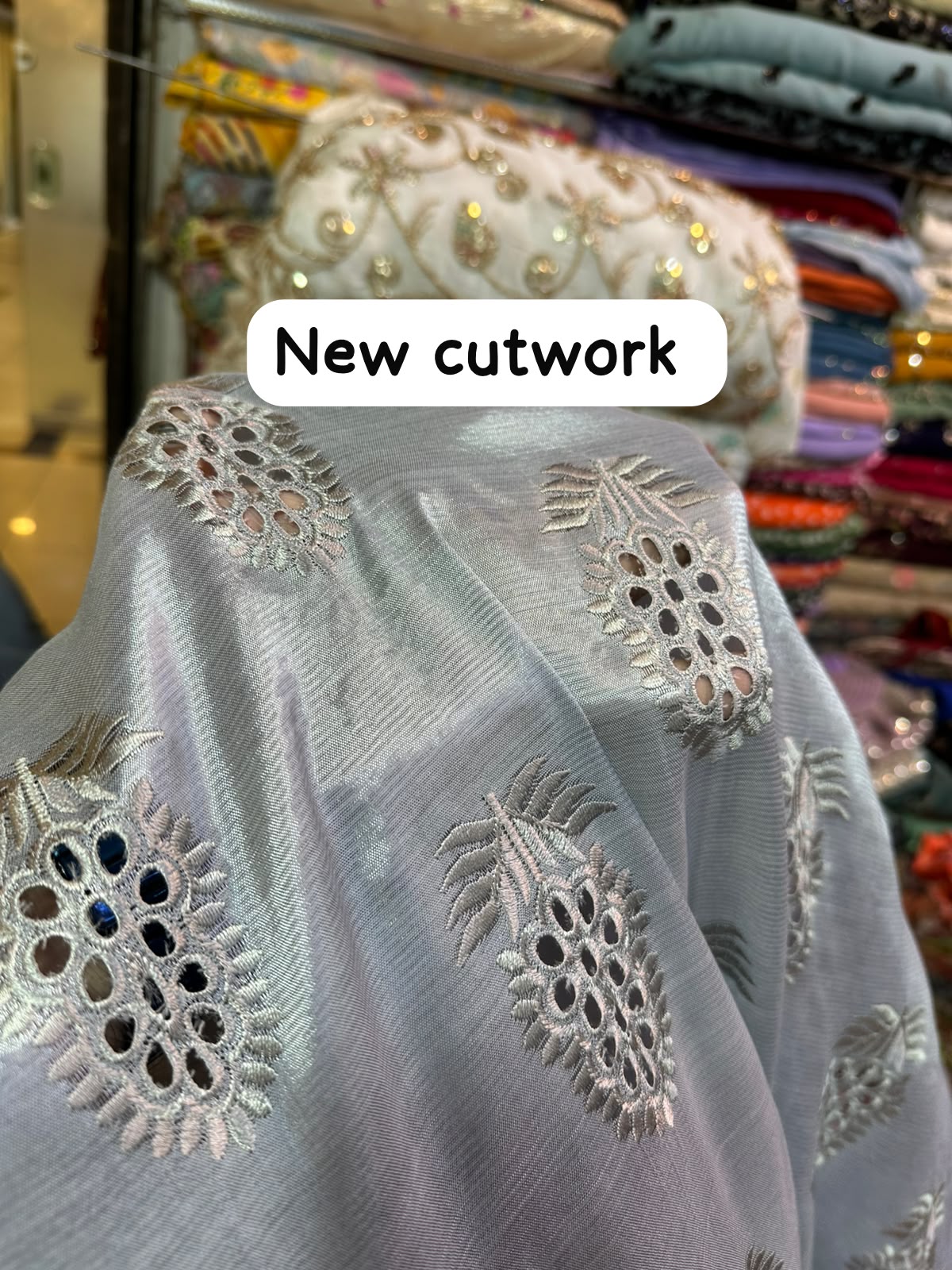 Pure silk Cutwork suit