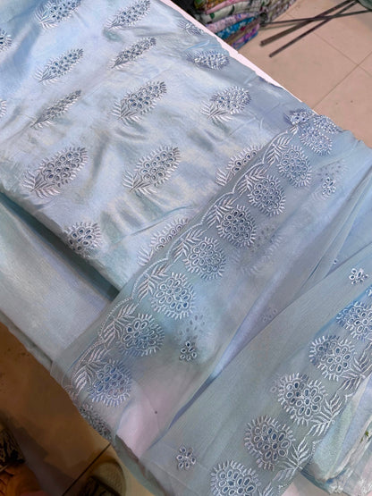 Pure silk Cutwork suit