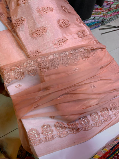Pure silk Cutwork suit