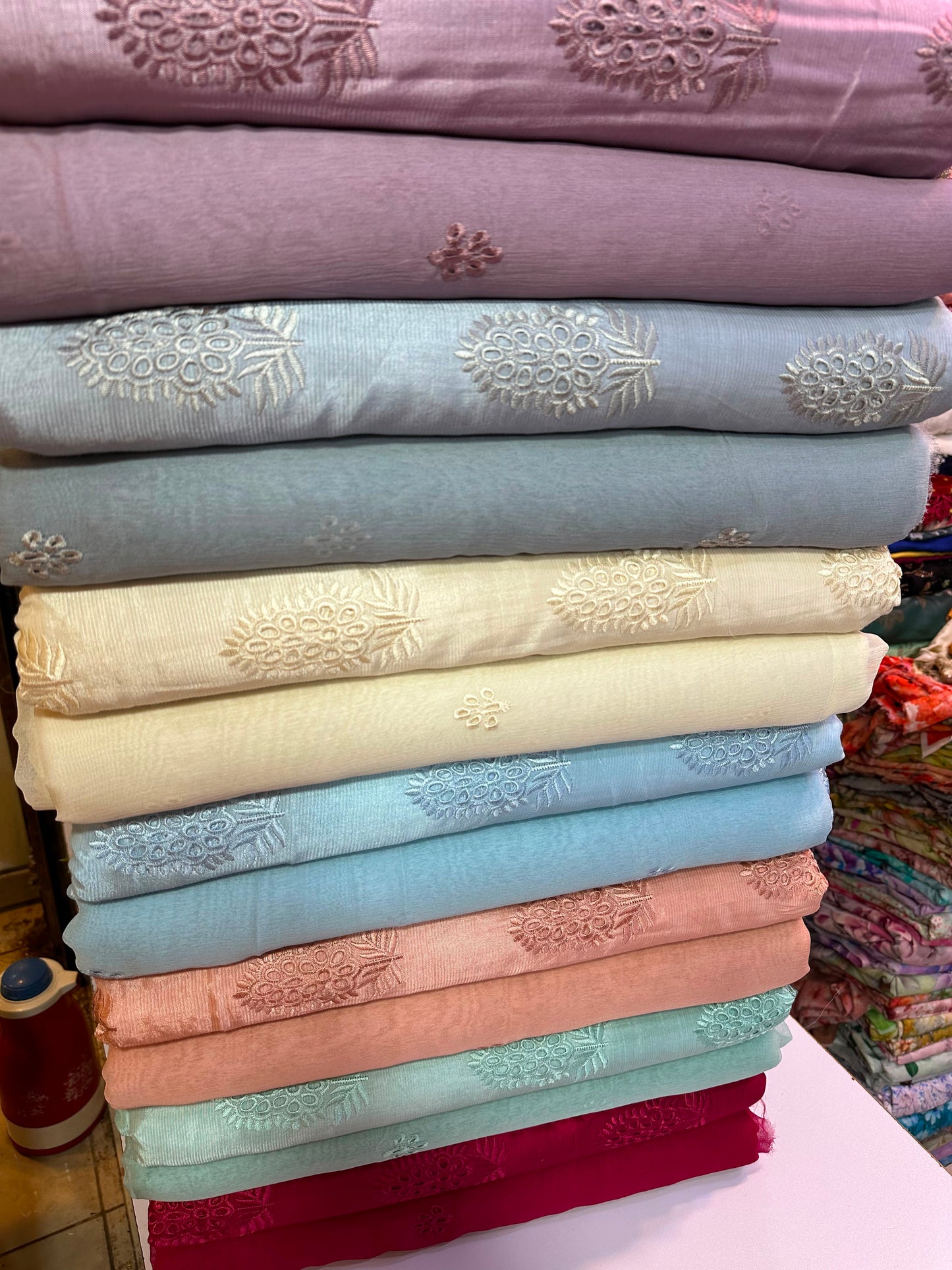 Pure silk Cutwork suit