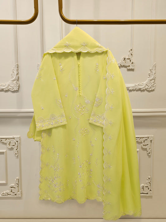 AGHA NOOR 3 Piece - Embroidered Cambric Suit