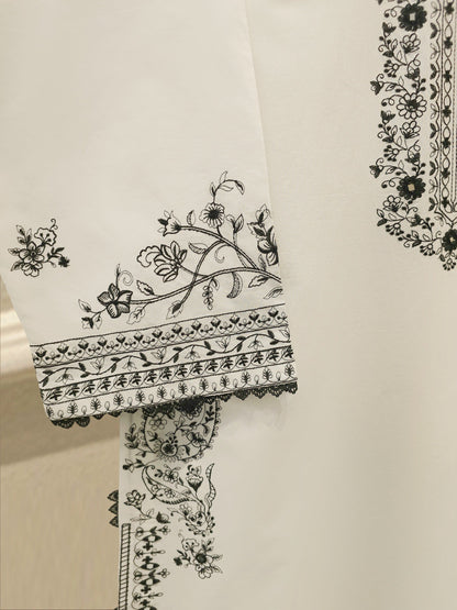 AGHA NOOR 2 Piece - Embroidered Cambric Suit