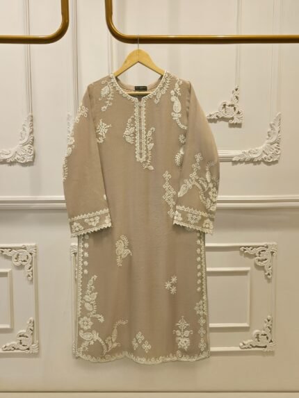 Pure Embroidered Cotton Net Suit | 2 Piece